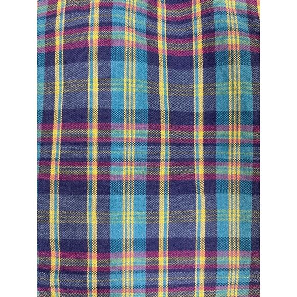 Retro LL Bean Plaid Skort 18 Blue Academia Preppy Boho Western Classic Chic 80s - Picture 7 of 11